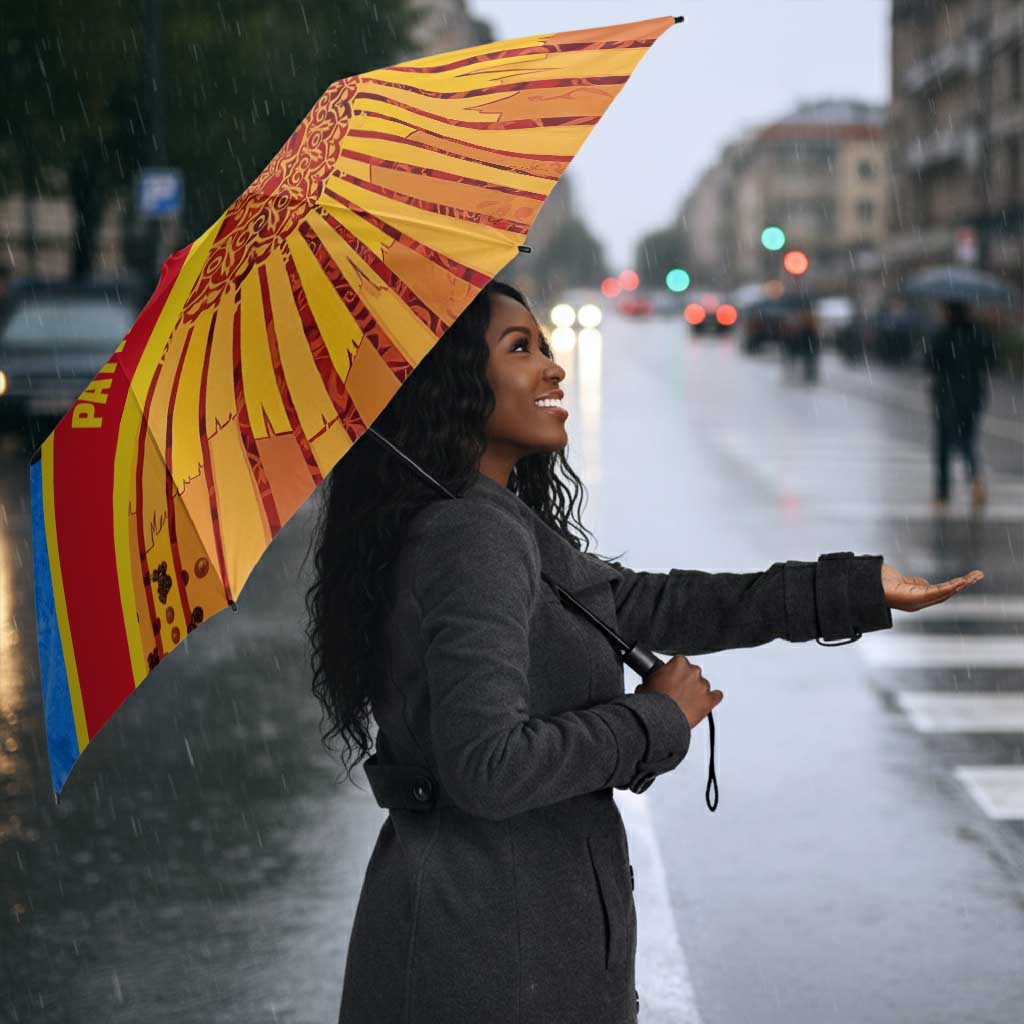 Patrice Lumumba Umbrella with Congolese Flag Colors and African History Quote - Wonder Print Shop