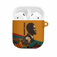 Patrice Lumumba AirPods Case with Profile Portrait and Bold Africa Will Rise Statement - Wonder Print Shop