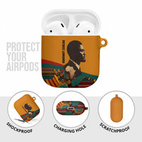 Patrice Lumumba AirPods Case with Profile Portrait and Bold Africa Will Rise Statement - Wonder Print Shop