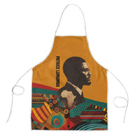 Patrice Lumumba Apron with Profile Portrait and Bold Africa Will Rise Statement - Wonder Print Shop