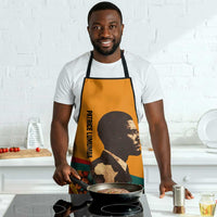 Patrice Lumumba Apron with Profile Portrait and Bold Africa Will Rise Statement - Wonder Print Shop