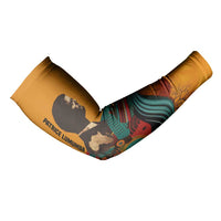 Patrice Lumumba Arm Sleeves with Profile Portrait and Bold Africa Will Rise Statement - Wonder Print Shop