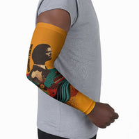 Patrice Lumumba Arm Sleeves with Profile Portrait and Bold Africa Will Rise Statement - Wonder Print Shop