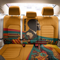 Patrice Lumumba Back Car Seat Cover with Profile Portrait and Bold Africa Will Rise Statement - Wonder Print Shop
