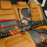 Patrice Lumumba Back Car Seat Cover with Profile Portrait and Bold Africa Will Rise Statement - Wonder Print Shop