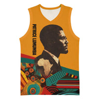 Patrice Lumumba Basketball Jersey with Profile Portrait and Bold Africa Will Rise Statement - Wonder Print Shop