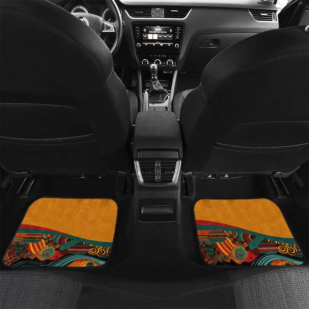 Patrice Lumumba Car Mats with Profile Portrait and Bold Africa Will Rise Statement - Wonder Print Shop
