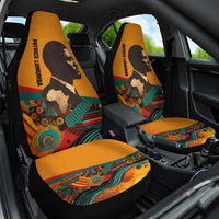 Patrice Lumumba Car Seat Cover with Profile Portrait and Bold Africa Will Rise Statement - Wonder Print Shop