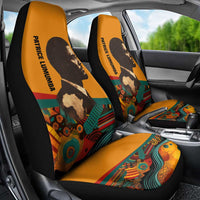 Patrice Lumumba Car Seat Cover with Profile Portrait and Bold Africa Will Rise Statement - Wonder Print Shop