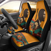 Patrice Lumumba Car Seat Cover with Profile Portrait and Bold Africa Will Rise Statement - Wonder Print Shop