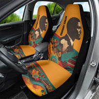 Patrice Lumumba Car Seat Cover with Profile Portrait and Bold Africa Will Rise Statement - Wonder Print Shop