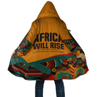 Patrice Lumumba Cloak with Profile Portrait and Bold Africa Will Rise Statement - Wonder Print Shop