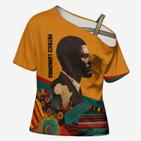 Patrice Lumumba Cross Shoulder Shirt with Profile Portrait and Bold Africa Will Rise Statement - Wonder Print Shop