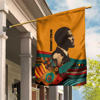 Patrice Lumumba Garden Flag with Profile Portrait and Bold Africa Will Rise Statement - Wonder Print Shop