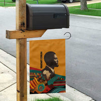 Patrice Lumumba Garden Flag with Profile Portrait and Bold Africa Will Rise Statement - Wonder Print Shop