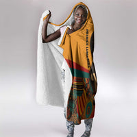 Patrice Lumumba Hooded Blanket with Profile Portrait and Bold Africa Will Rise Statement - Wonder Print Shop