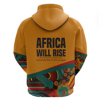 Patrice Lumumba Hoodie with Profile Portrait and Bold Africa Will Rise Statement - Wonder Print Shop