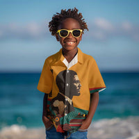 Patrice Lumumba Kid Hawaiian Shirt with Profile Portrait and Bold Africa Will Rise Statement - Wonder Print Shop