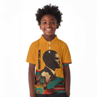Patrice Lumumba Kid Polo Shirt with Profile Portrait and Bold Africa Will Rise Statement - Wonder Print Shop