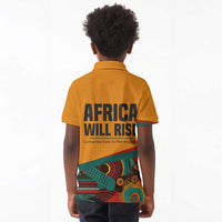 Patrice Lumumba Kid Polo Shirt with Profile Portrait and Bold Africa Will Rise Statement - Wonder Print Shop