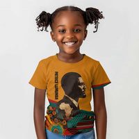 Patrice Lumumba Kid T shirt with Profile Portrait and Bold Africa Will Rise Statement - Wonder Print Shop
