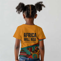 Patrice Lumumba Kid T shirt with Profile Portrait and Bold Africa Will Rise Statement - Wonder Print Shop