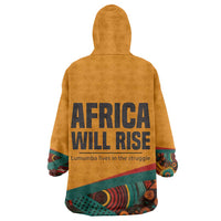 Patrice Lumumba Kid Wearable Blanket Hoodie with Profile Portrait and Bold Africa Will Rise Statement - Wonder Print Shop