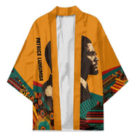 Patrice Lumumba Kimono with Profile Portrait and Bold Africa Will Rise Statement - Wonder Print Shop
