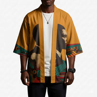 Patrice Lumumba Kimono with Profile Portrait and Bold Africa Will Rise Statement - Wonder Print Shop