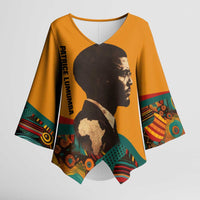 Patrice Lumumba Kimono Sleeve Blouse with Profile Portrait and Bold Africa Will Rise Statement - Wonder Print Shop