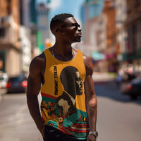 Patrice Lumumba Men Tank Top with Profile Portrait and Bold Africa Will Rise Statement - Wonder Print Shop