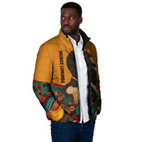 Patrice Lumumba Padded Jacket with Profile Portrait and Bold Africa Will Rise Statement - Wonder Print Shop