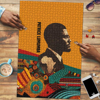 Patrice Lumumba Puzzle with Profile Portrait and Bold Africa Will Rise Statement - Wonder Print Shop
