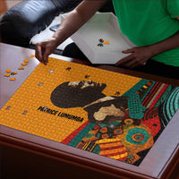 Patrice Lumumba Puzzle with Profile Portrait and Bold Africa Will Rise Statement - Wonder Print Shop