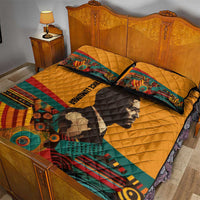 Patrice Lumumba Quilt Bed Set with Profile Portrait and Bold Africa Will Rise Statement - Wonder Print Shop