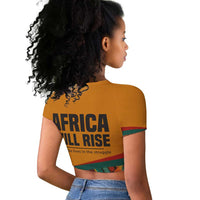 Patrice Lumumba Raglan Cropped T shirt with Profile Portrait and Bold Africa Will Rise Statement - Wonder Print Shop