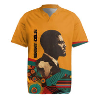 Patrice Lumumba Rugby Jersey with Profile Portrait and Bold Africa Will Rise Statement - Wonder Print Shop