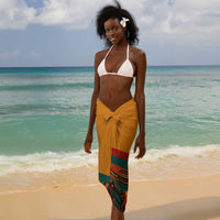 Patrice Lumumba Sarong with Profile Portrait and Bold Africa Will Rise Statement - Wonder Print Shop