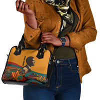 Patrice Lumumba Shoulder Handbag with Profile Portrait and Bold Africa Will Rise Statement - Wonder Print Shop