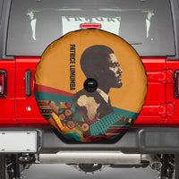 Patrice Lumumba Spare Tire Cover with Profile Portrait and Bold Africa Will Rise Statement - Wonder Print Shop