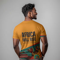 Patrice Lumumba T shirt with Profile Portrait and Bold Africa Will Rise Statement - Wonder Print Shop