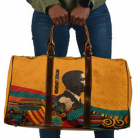 Patrice Lumumba Travel Bag with Profile Portrait and Bold Africa Will Rise Statement - Wonder Print Shop