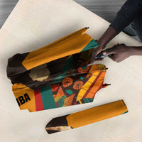 Patrice Lumumba Umbrella with Profile Portrait and Bold Africa Will Rise Statement - Wonder Print Shop