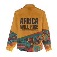 Patrice Lumumba Women Casual Shirt with Profile Portrait and Bold Africa Will Rise Statement - Wonder Print Shop