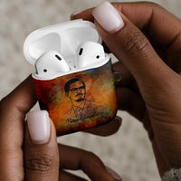 Patrice Lumumba AirPods Case with Line Art Portrait and Truth Cannot Be Killed Inspirational Quote - Wonder Print Shop
