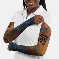 Patrice Lumumba Arm Sleeves with Line Art Portrait and Truth Cannot Be Killed Inspirational Quote - Wonder Print Shop