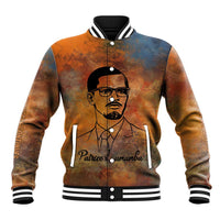 Patrice Lumumba Baseball Jacket with Line Art Portrait and Truth Cannot Be Killed Inspirational Quote - Wonder Print Shop