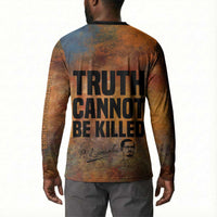 Patrice Lumumba Button Sweatshirt with Line Art Portrait and Truth Cannot Be Killed Inspirational Quote
