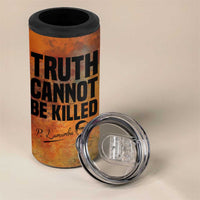 Patrice Lumumba 4 in 1 Can Cooler Tumbler with Line Art Portrait and Truth Cannot Be Killed Inspirational Quote - Wonder Print Shop