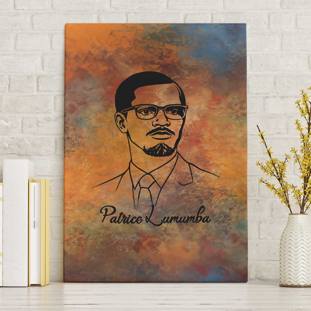 Patrice Lumumba Canvas Wall Art with Line Art Portrait and Truth Cannot Be Killed Inspirational Quote - Wonder Print Shop